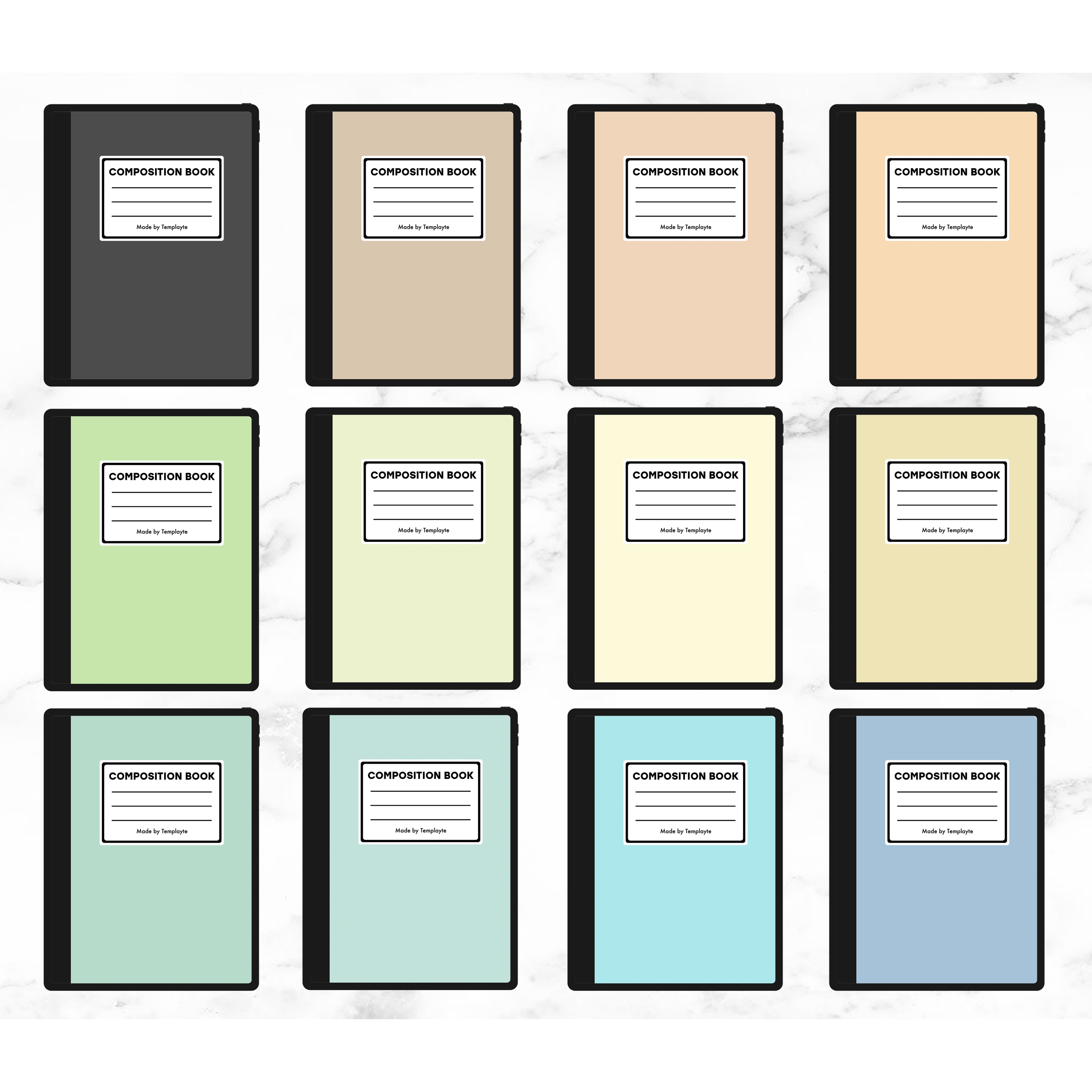 GoodNotes Covers - Solid Pastel Theme